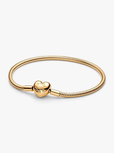Brazalete Pandora Moments Cadena de Serpiente con Cierre de Corazón