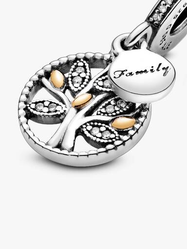 Charm Colgante Generaciones De Familia Dos Tonos