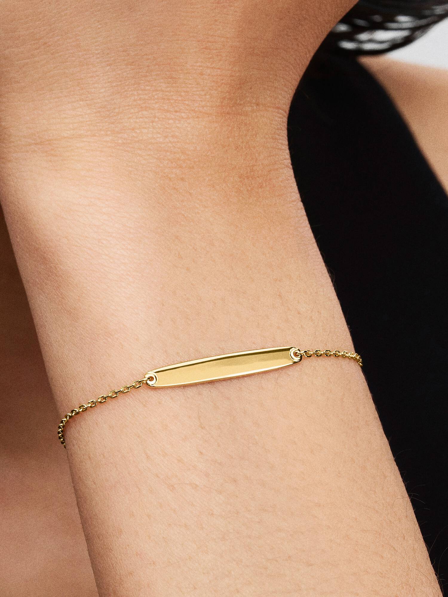 Brazalete de Cadena de Barra Grabable