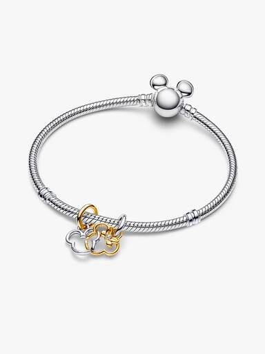 Charm Colgante Divisible Mickey Mouse & Minnie Mouse de Disney Talla única