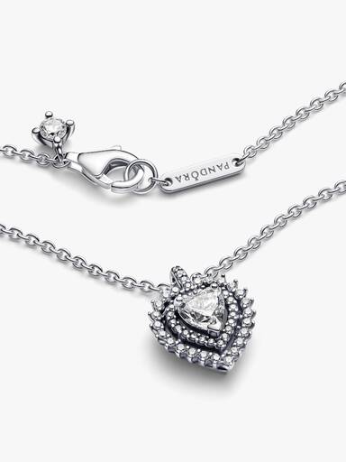 Collar Corazón Halo Brillante