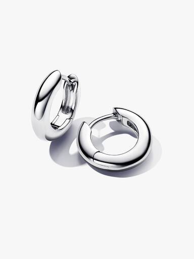 Aros tipo argolla Redondos Plata Talla única