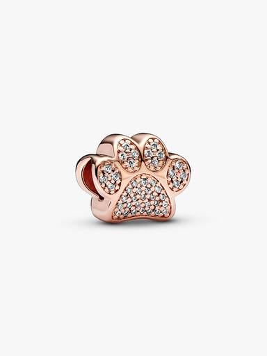 Charm huella de pata Brillante en Pavé