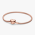 Brazalete de Cadena de Serpiente con Cierre de Corazón de Pandora Moments Brazalete de Cadena de Serpiente con Cierre de Corazón de Pandora Moments