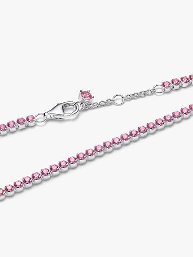 Brazalete de tenis pequeño rosa