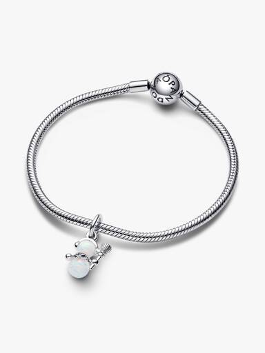 Charm Colgante Muñeco de Nieve Opalescente Talla única