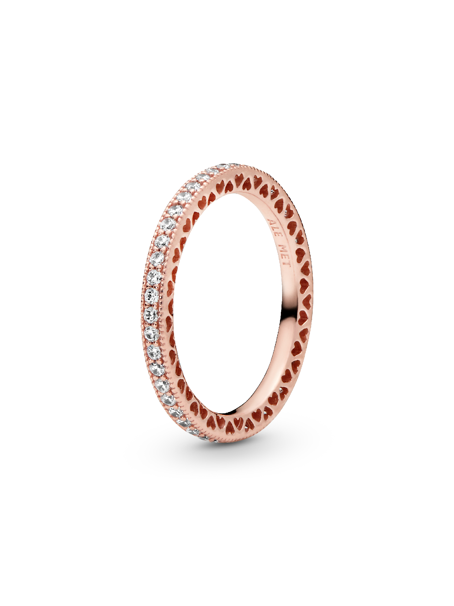 Anillo corazones con brillo