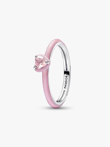 Anillo corazón chakra rosa