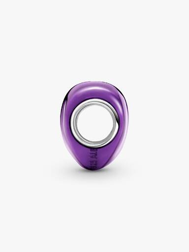 Charm Corazón Morado Metálico