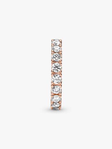 Anillo En Plata De Ley Eternity Brillante Recubrimiento en Oro Rosa 14k 48