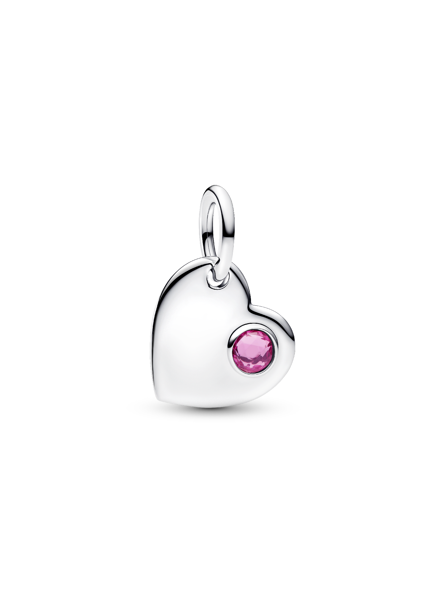 Charm Colgante  Corazón de Piedra Rosa Grabable