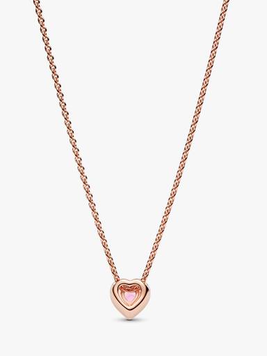 Collar Collier Corazón Rosa