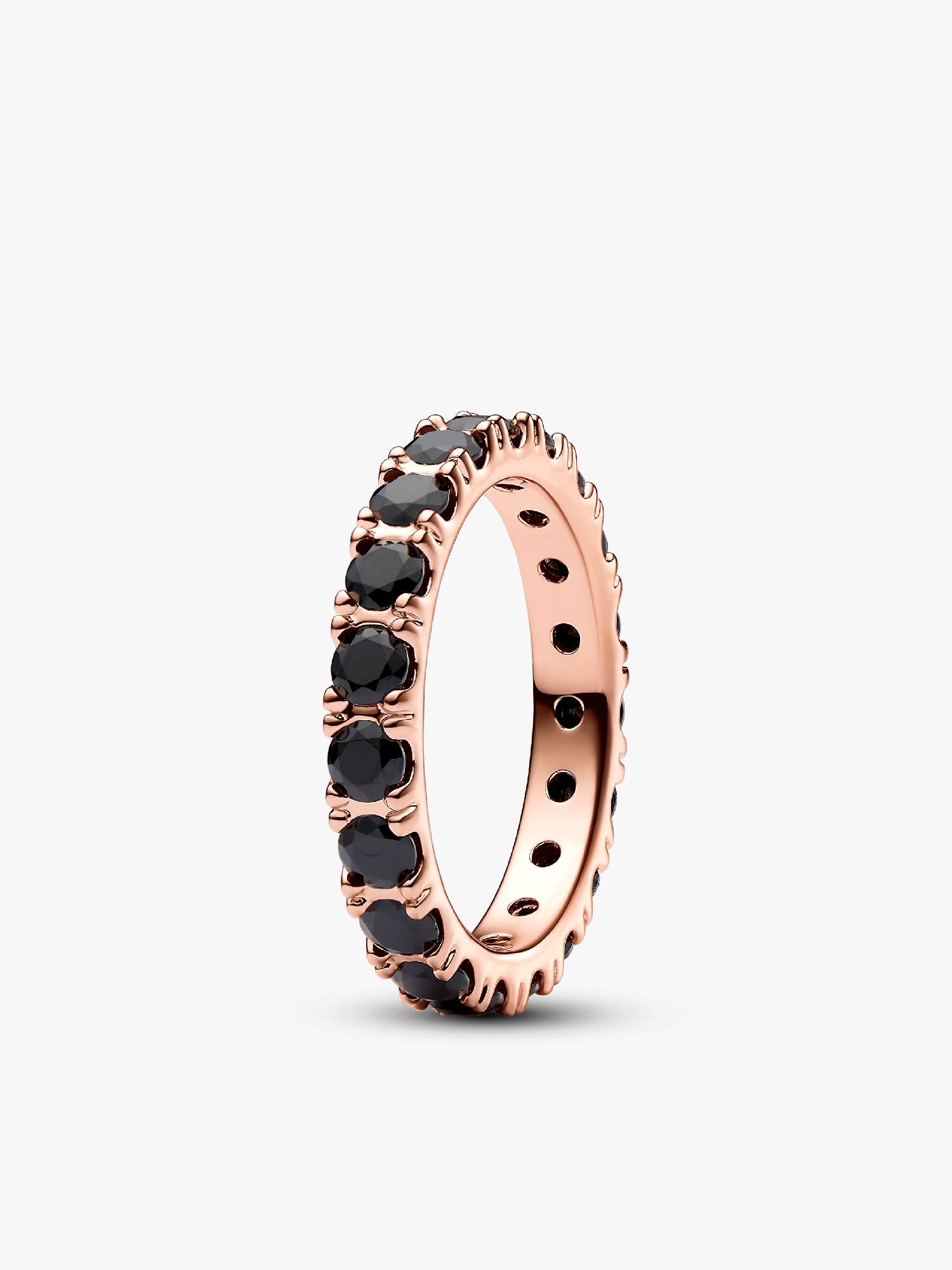 Anillo Eternity Fila Brillante Negra 48