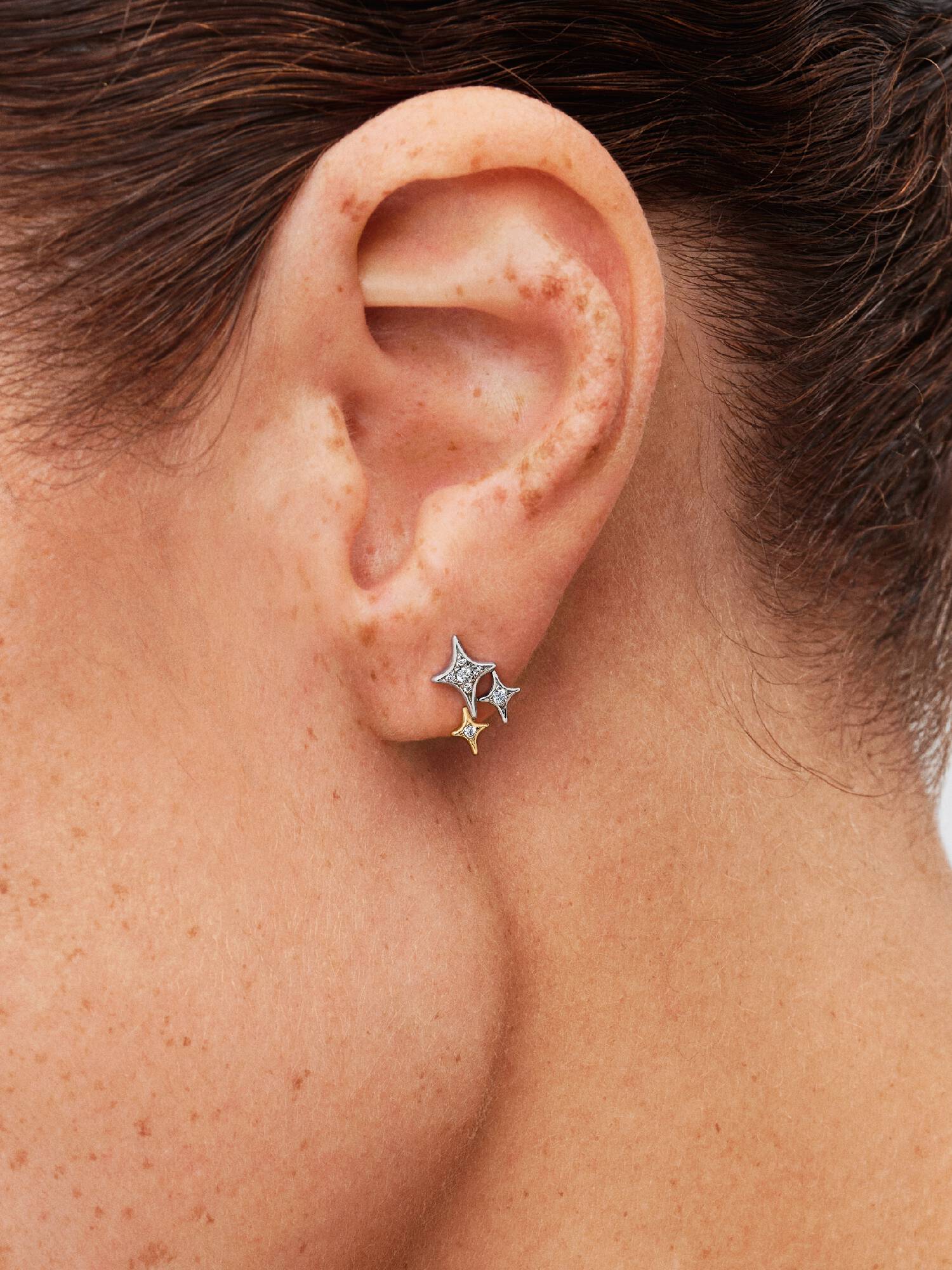 Aros de Botón triple estrella