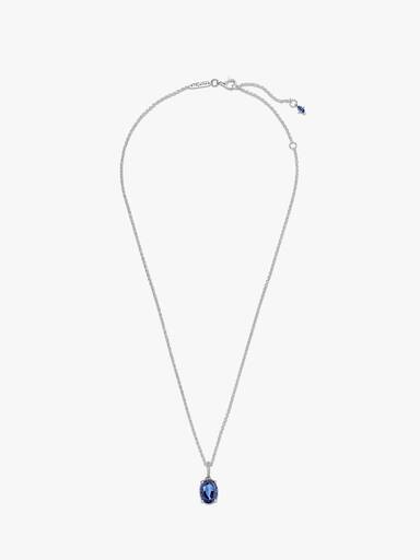 Collar En Plata Halo Brillante 45 cm
