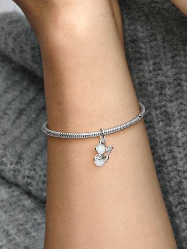 Charm Colgante Muñeco de Nieve Opalescente Talla única