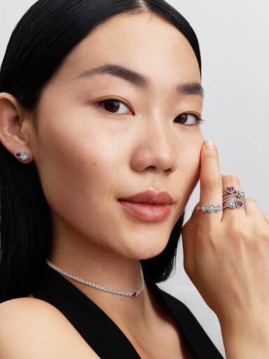 Anillo de la trilogía Corazón con halo