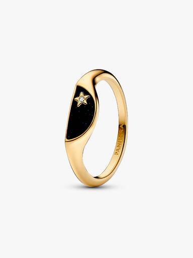 Anillo Pandora ME Mitad Sello Esmaltado Oro