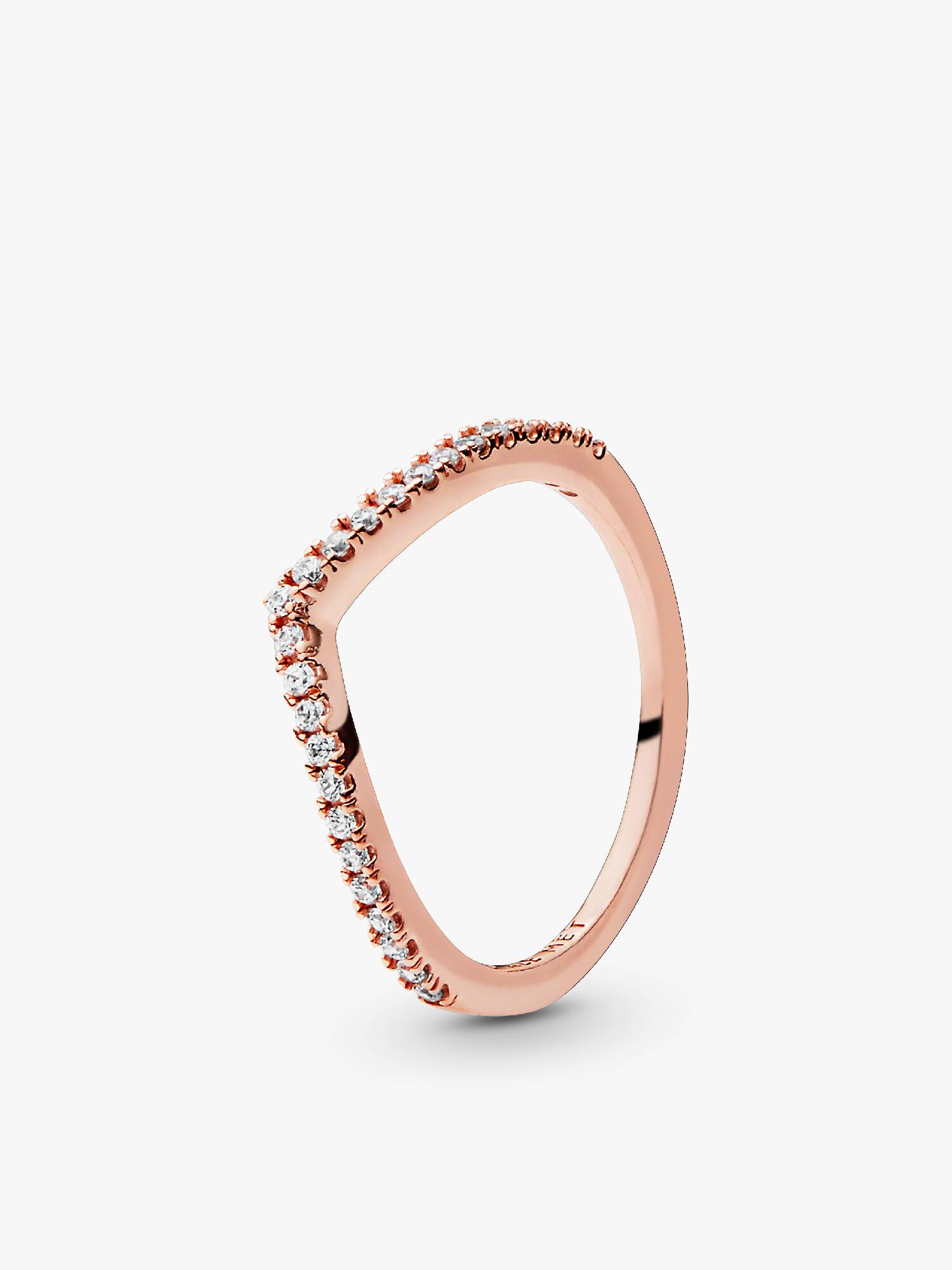 Anillo Deseos Brillantes Bañado en Oro Rosa de 14k