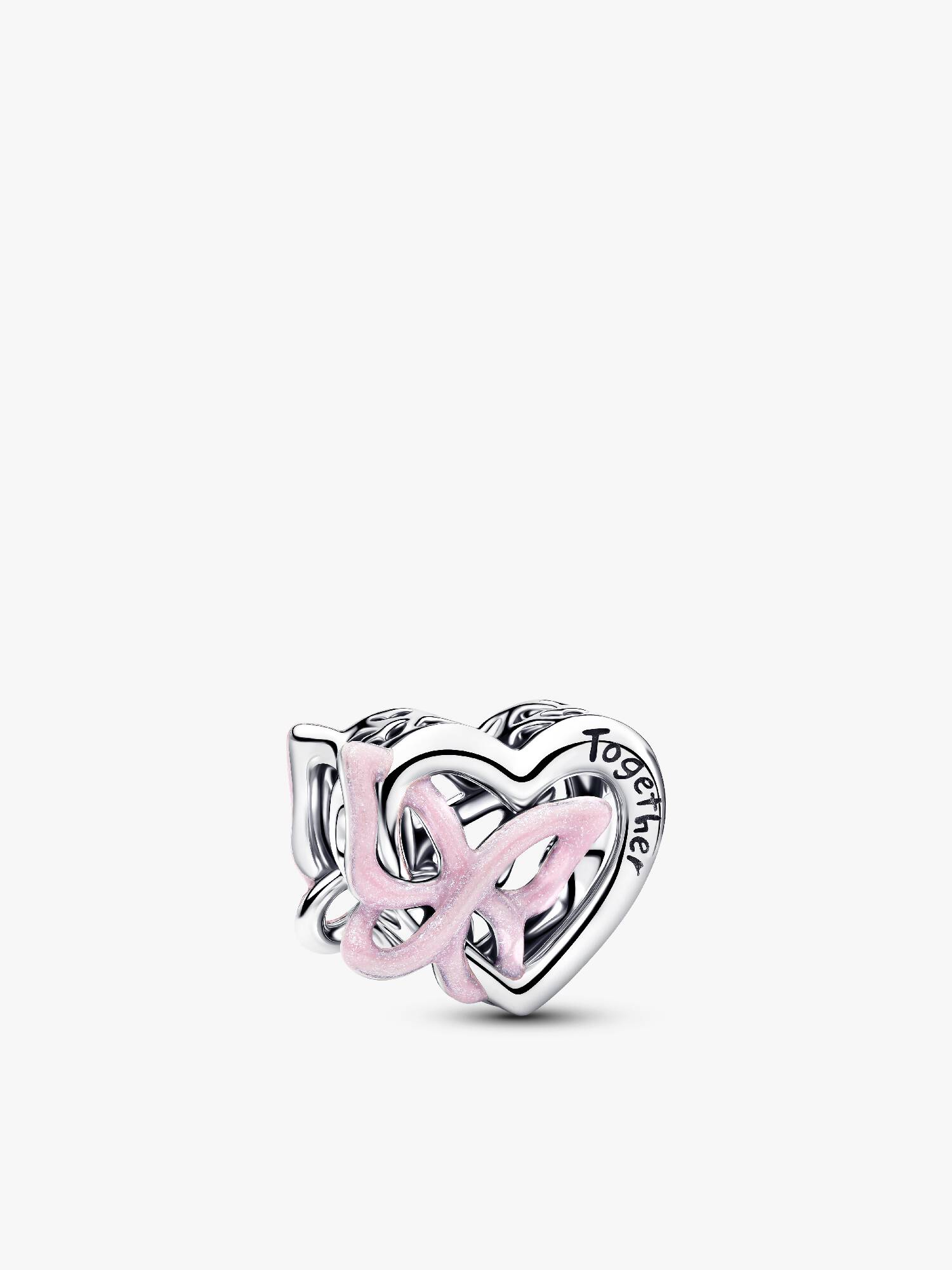 Charm Corazón y Mariposa entrelazados y piedras