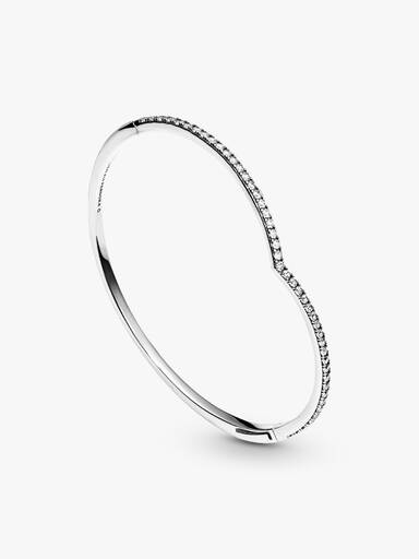Brazalete rígido Hueso de los deseos deslumbrante