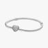 Brazalete Pandora Moments cadena de serpiente con broche de corazón centelleante Brazalete Pandora Moments cadena de serpiente con broche de corazón centelleante