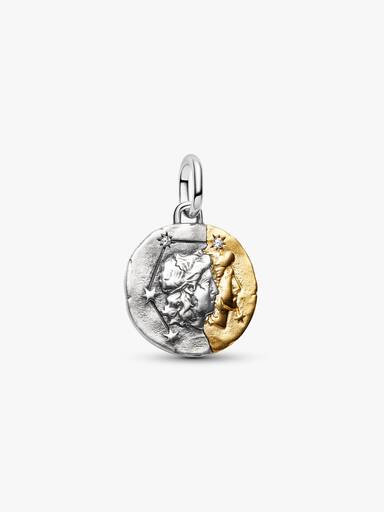Charm medallón colgante del signo del zodiaco Géminis