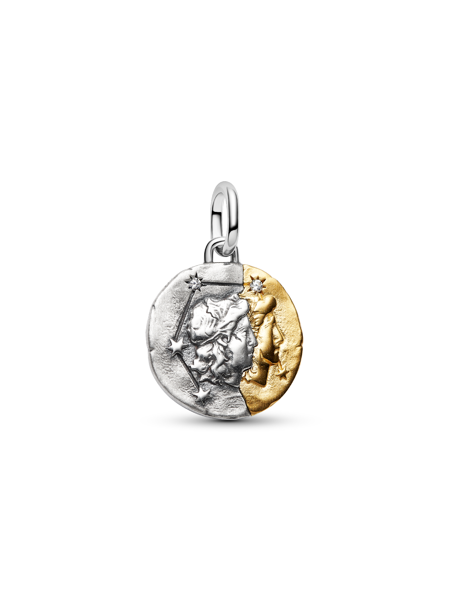 Charm medallón colgante del signo del zodiaco Géminis