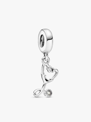 Charm colgante de Estetoscopio en forma de corazón