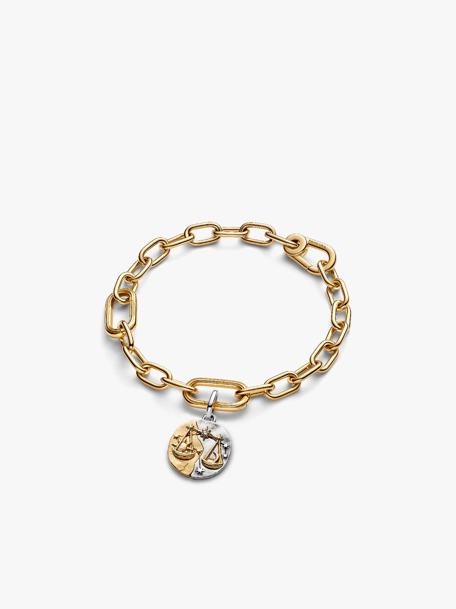 Pulsera con charm de medallón de Libra