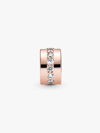 Charm Sujetador Hilera reluciente Bañado en Oro Rosa de 14k