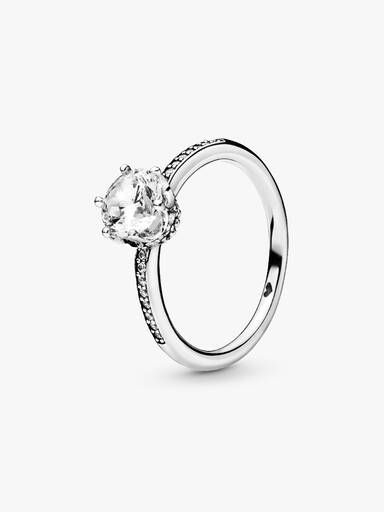Anillo Corona deslumbrante transparente