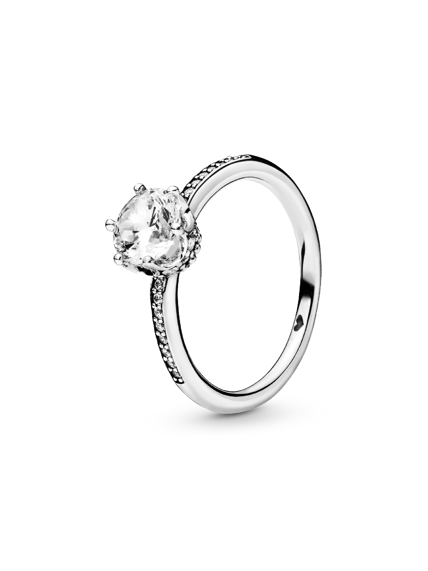 Anillo Corona deslumbrante transparente