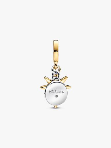 Charm Dije Grabable Estrella Polar con diamante sintético creado en laboratorio