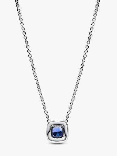 Collar Halo Azul Cuadrado Brillante