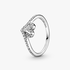 Anillo Hueso De Los Deseos Con Corazón Brillante Anillo Hueso De Los Deseos Con Corazón Brillante
