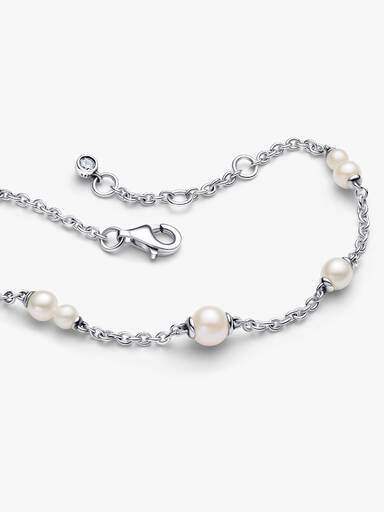 Brazalete de Cadena Estación Perlas Cultivadas de Agua Dulce Tratadas 18 cm