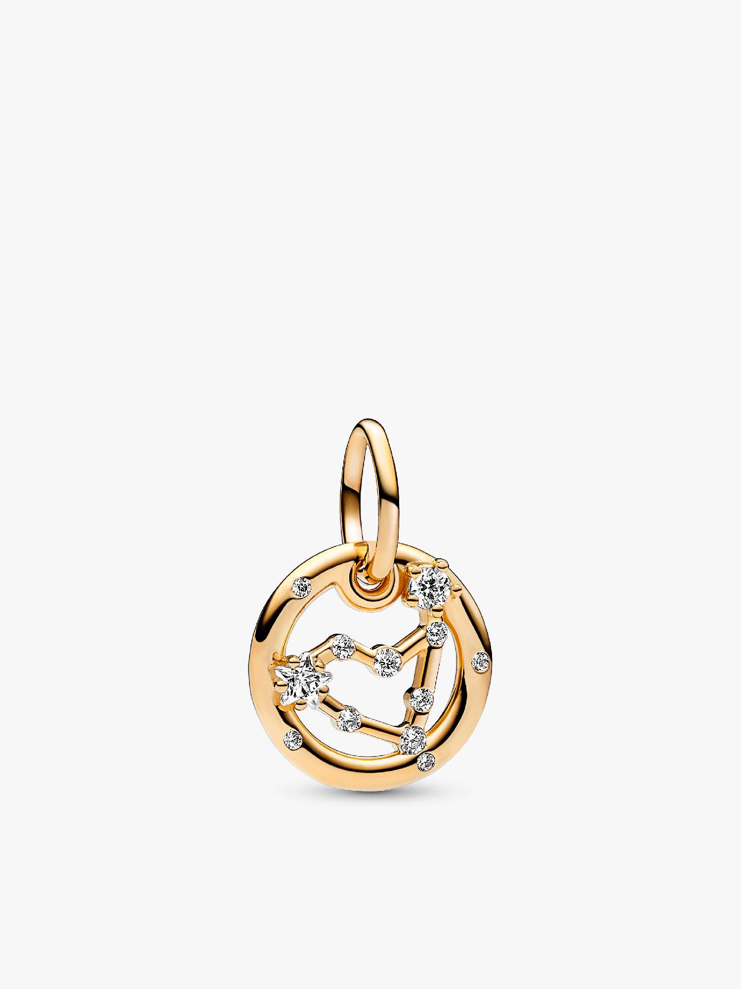 Charm Colgante Zodiaco Capricornio Bañado en Oro de 14k