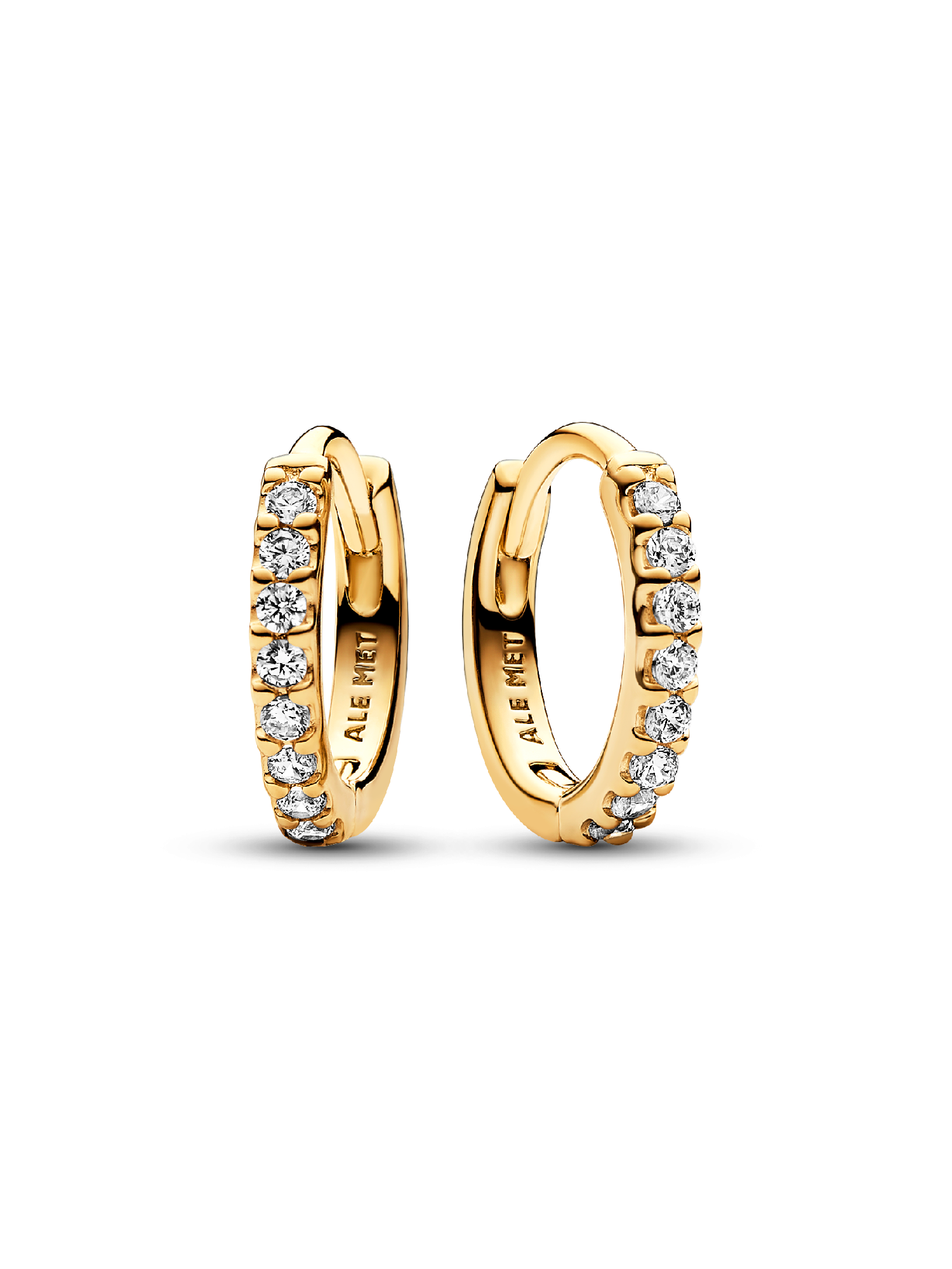 Aros de Aro Abrazo Brillante Dorado