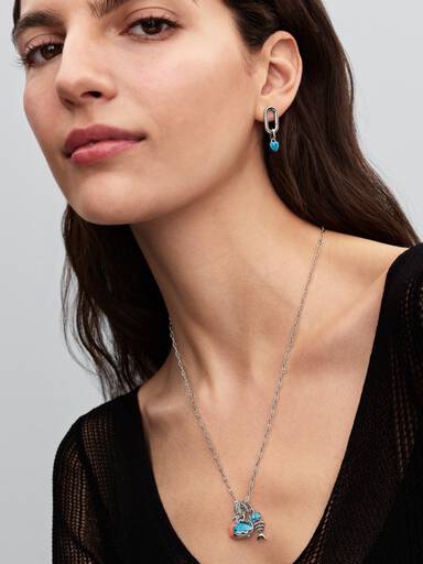 Mini Dije Colgante Corazón Turquesa