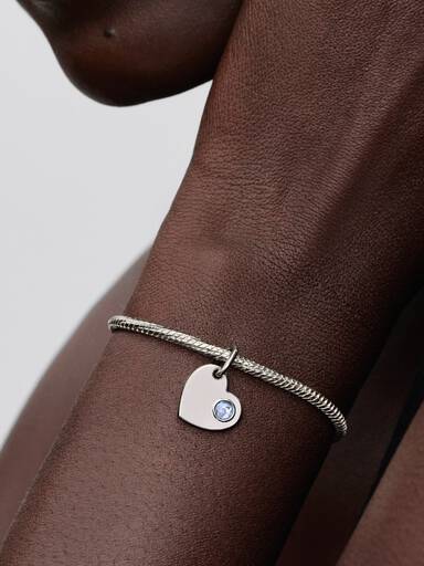 Charm Colgante Corazón de piedra Azul Aguamarina Grabable