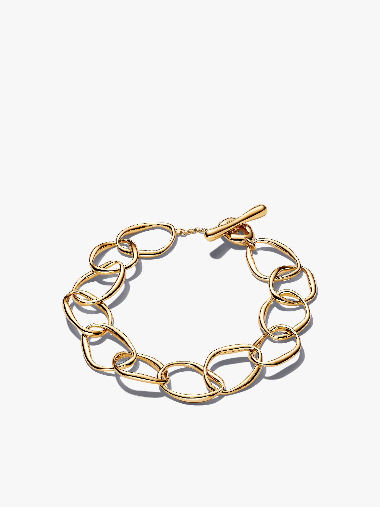 Brazalete de cadena de eslabones con forma orgánica