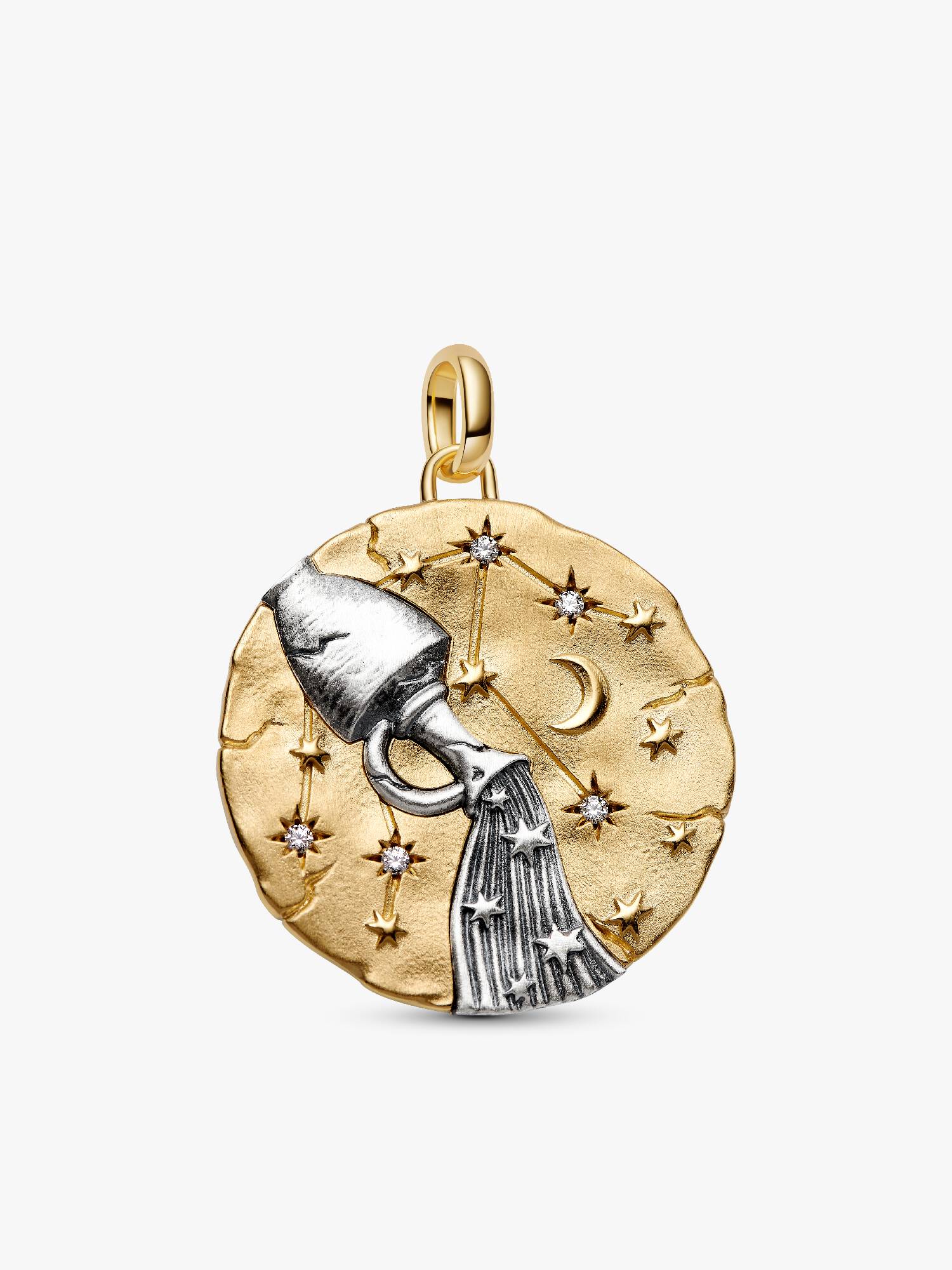 Charm medallón extra grande medallón del signo del zodiaco Acuario