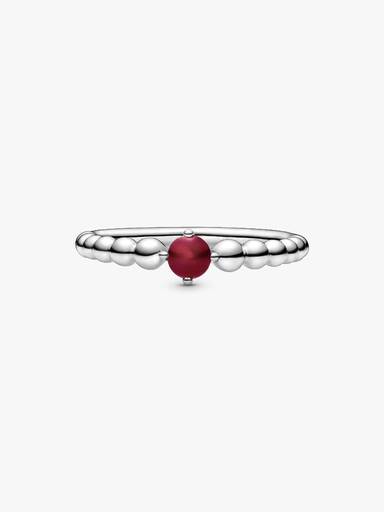 Anillo de cuentas con piedra natal de enero