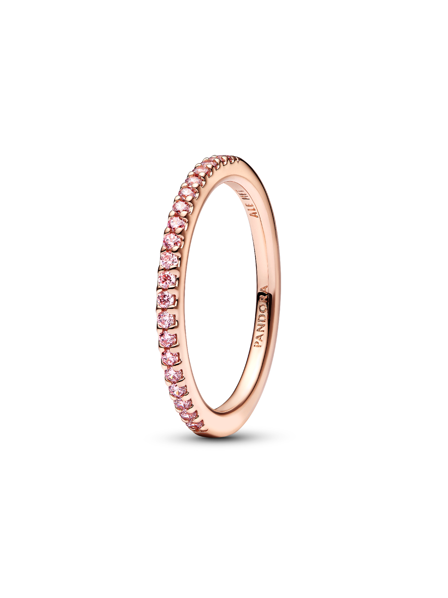 Anillo con banda rosa brillante