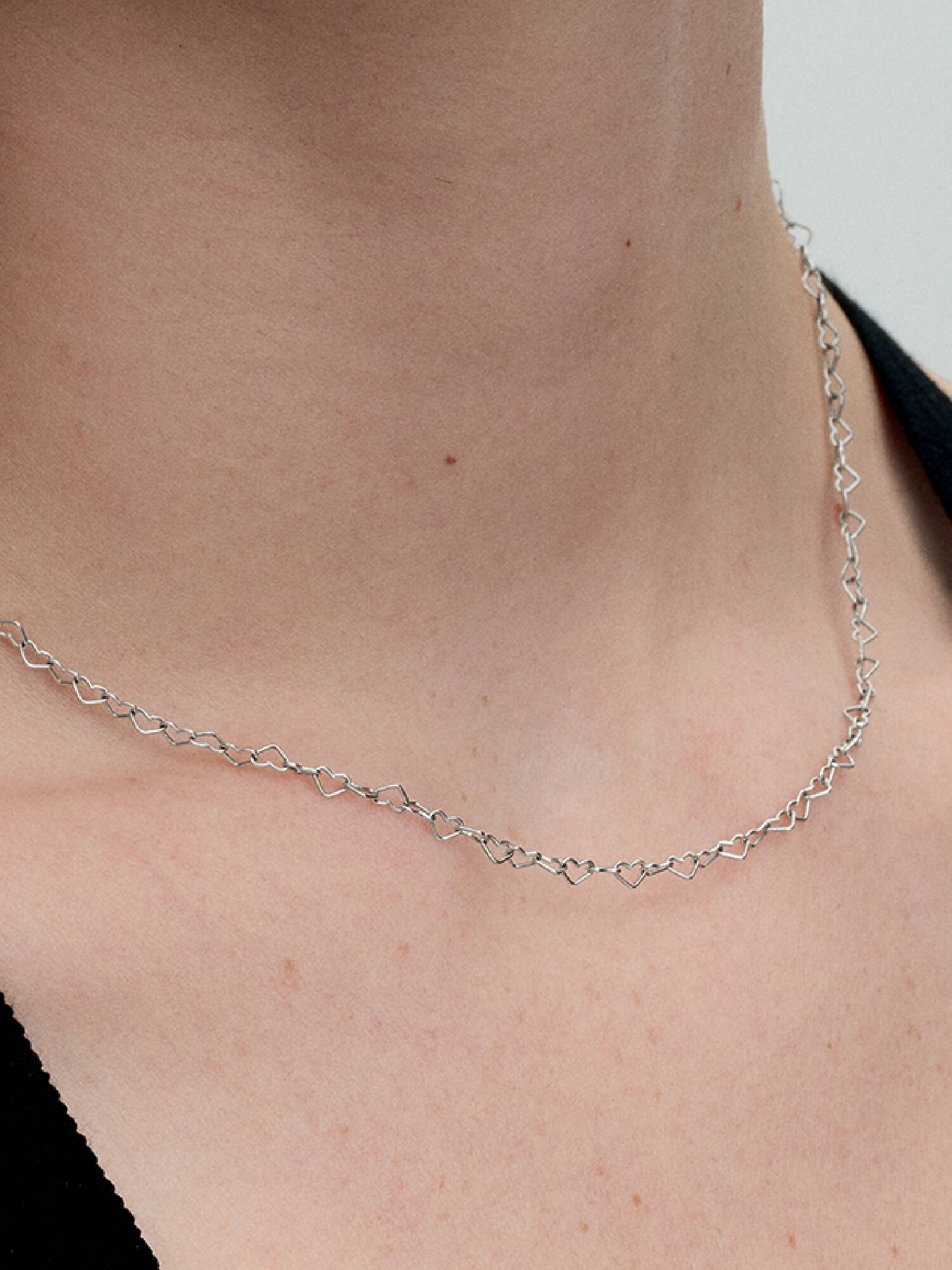 Collar Corazones Unidos Plata
