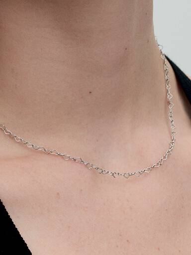 Collar Corazones Unidos Plata