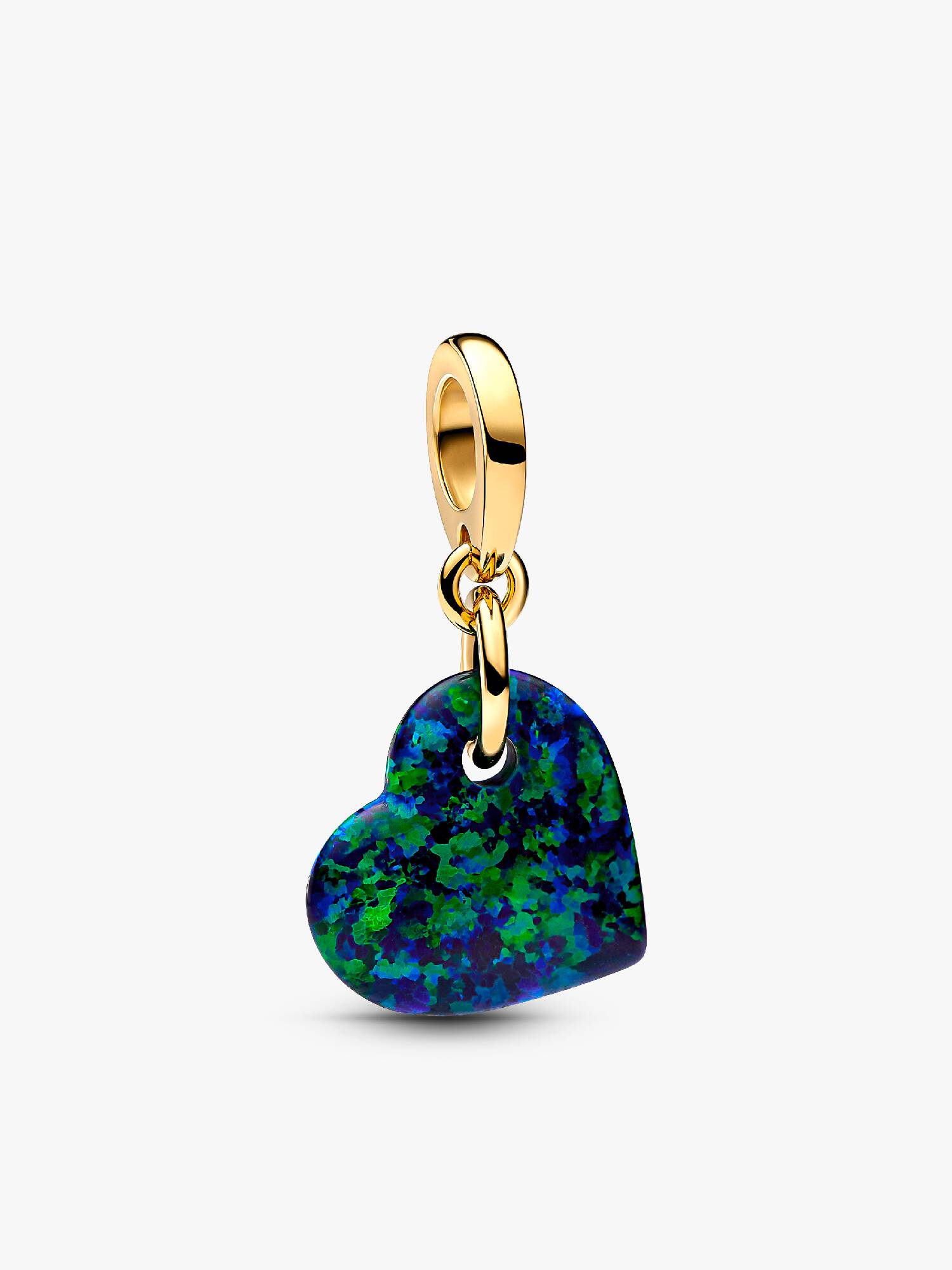 Charm Colgante Corazón Verde Opalescente Talla única