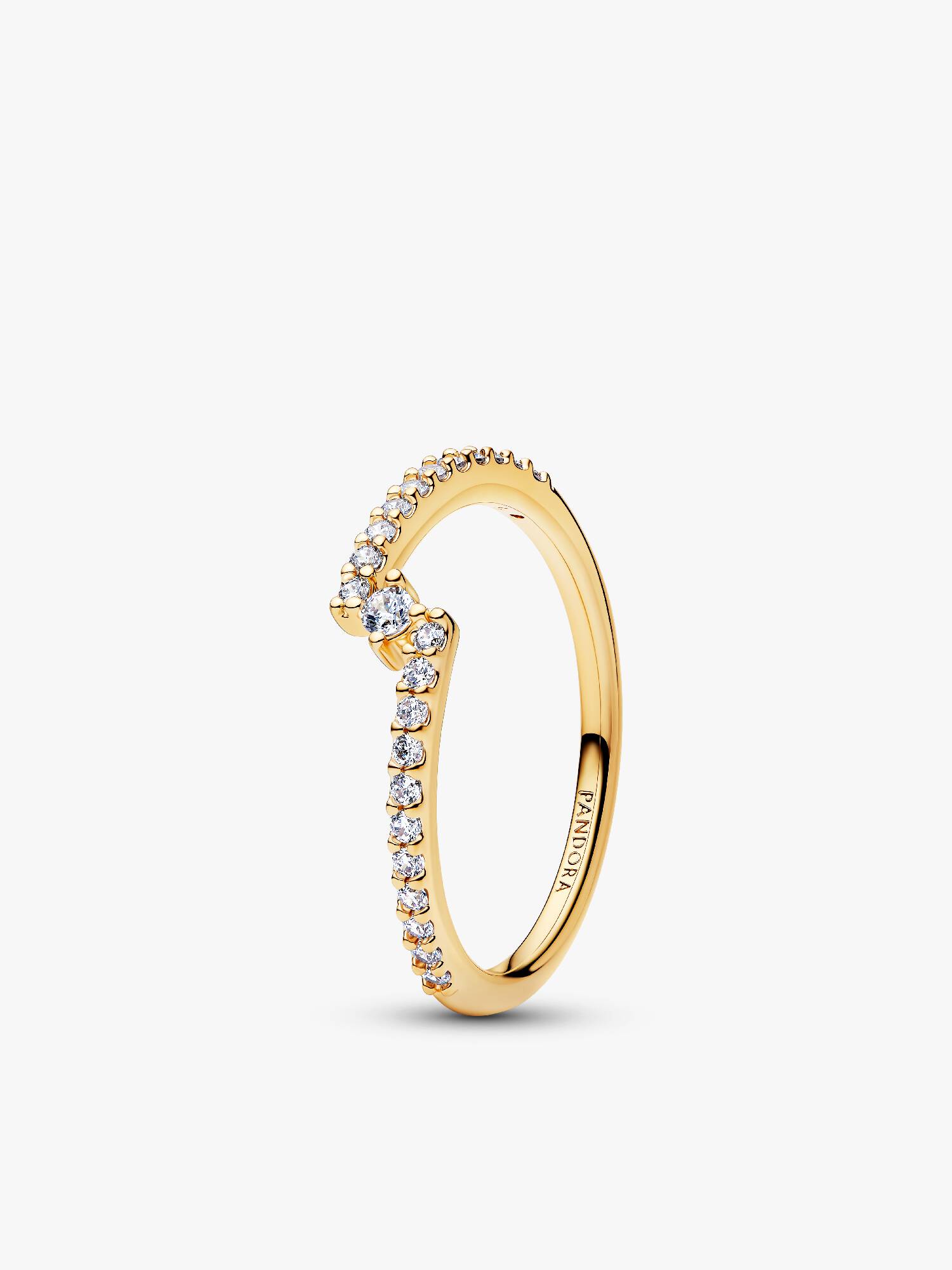 Anillo de Banda dividida Brillante en Pavé