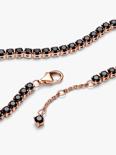 Brazalete de Tenis Brillante Negra 16 cm